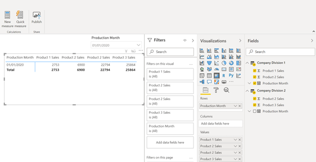 Power BI date slicer dropdown