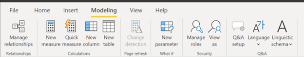 Power BI Modeling insert New Table